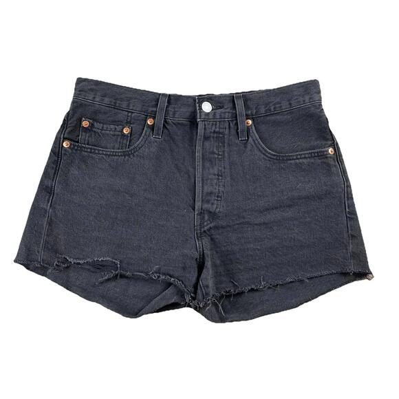 Levi's Pants - Levi’s 501 Cutoff Jean Shorts Black Button Fly Women's W27 ( 30 X 3” Inseam )